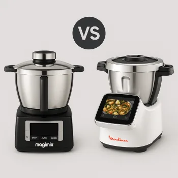 Comparatif des robots cuiseurs Magimix Cook Expert et Moulinex i-Companion Touch XL